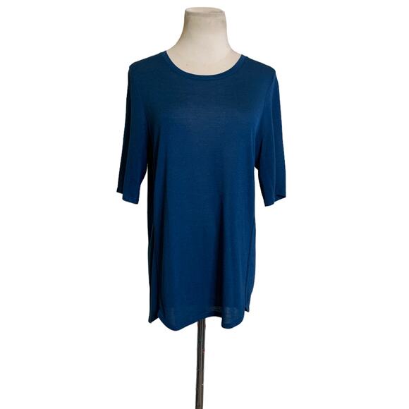 Vince. blue teal crew neck short sleeves size Small - Picture 10 of 12